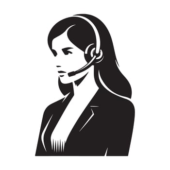 Customer Service Representative Illustration Providing Excellent Support Solutions vector