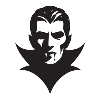 Fearsome Vampire Art Illustration Dracula Silhouette Graphic Design vector
