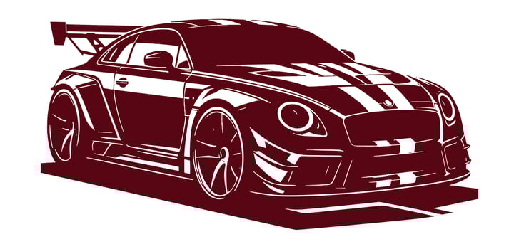 Racing car illustration on a white background vector