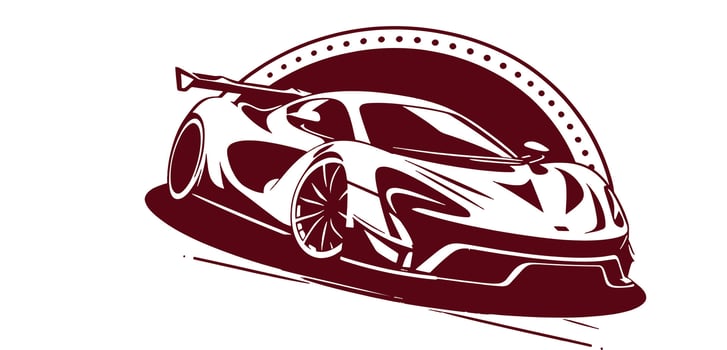 Racing car illustration on a white background. vector