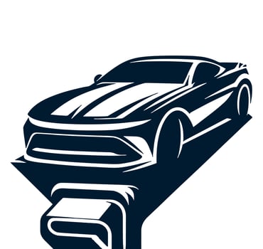 Car icon illustration on a background. vector
