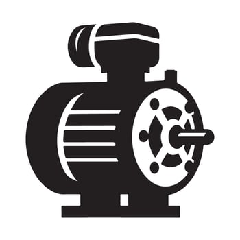 Robust Electric Motor Illustration Image for Engineering Projects vector