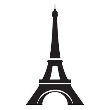 Eiffel Tower Silhouette Art Celebrating Parisian Culture vector