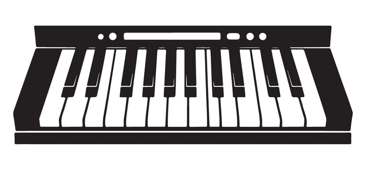Keyboard Illustration for Music Production and Design Projects vector