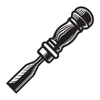 Wood Chisel Tool Illustration for Carpentry and Woodworking Projects vector