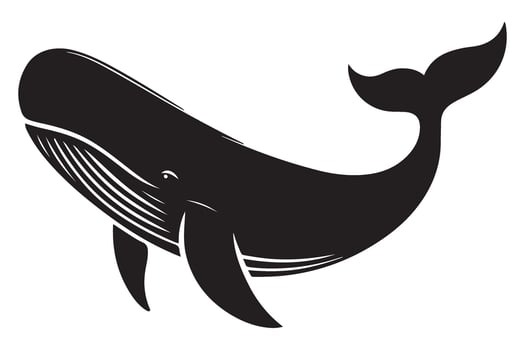 Humpback whale silhouette a illustration drawing design vector