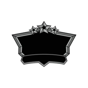 blank badge star emblem template vector