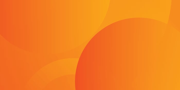 Abstract orange gradient circles background, circular shapes composition vector