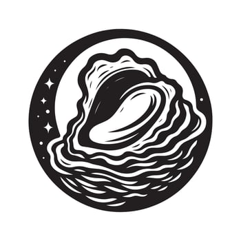 Elegant Oyster Silhouette for Digital Use vector