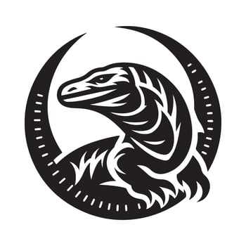 Komodo Dragon Black Silhouette for Creative Projects vector