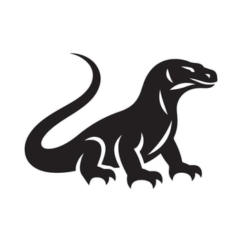 Komodo Dragon Silhouette for Packaging Design vector