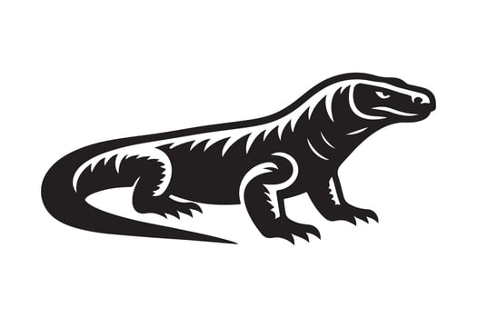 Komodo Dragon Silhouette for Logo Design vector
