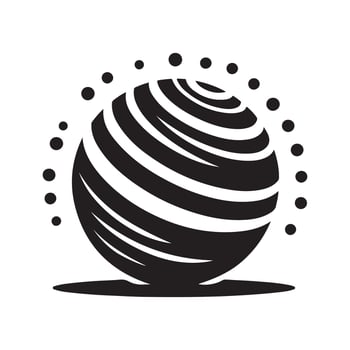 Fitness Silhouette Stability Ball for Flyers vector