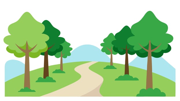 Road Landscape Natural Background vector