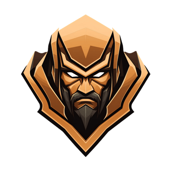 Angry Bronze Bearded Warrior Mascot Logo On Transparent Background png