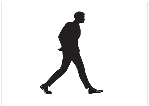 A silhouette of a man vector