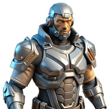 magnificent minimalist A Futuristic Soldier Equipped with high resolution png