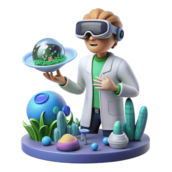 wonderful contemporary A Human Scientist Wearing a Virtual 4K png