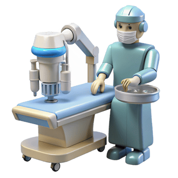 elegant traditional A Robotic Surgeon Performing a Delicate premium png