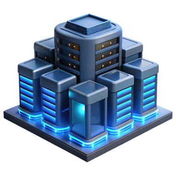 impressive artistic A Futuristic Data Center with Rows of 4K png