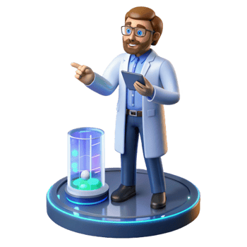 wonderful abstract A Scientist Analyzing Data on a high quality png