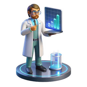 dramatic rustic A Scientist Analyzing Data on a 4K png