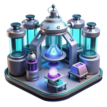 vibrant classic A Futuristic Laboratory Filled with detailed png