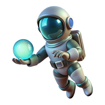 impressive contemporary A Lone Astronaut Clad in a Bioluminescent high quality png