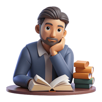 impressive creative Portrait of a Writer Deep in Thought detailed png