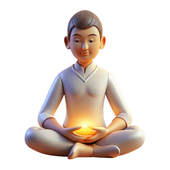 beautiful classic Portrait of a Person Meditating authentic png