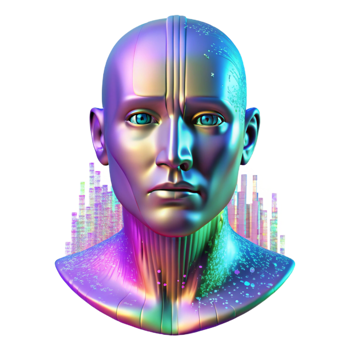 wonderful vintage A Holographic Projection of a Human Face high quality png