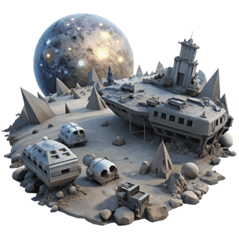 dramatic rustic A Spaceship Graveyard Filled with Derelict exclusive png