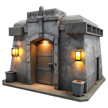 magnificent contemporary An Underground Bunker with Thick Concrete 4K png