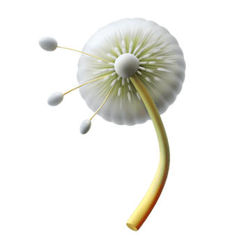 impressive creative A Single Dandelion Seed Head in the Wind high quality png