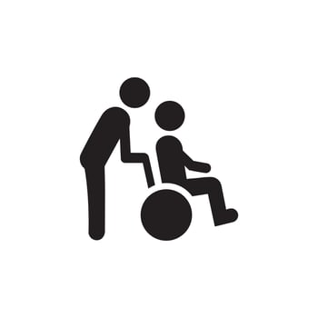 helping the handicapped- assistance symbol vector