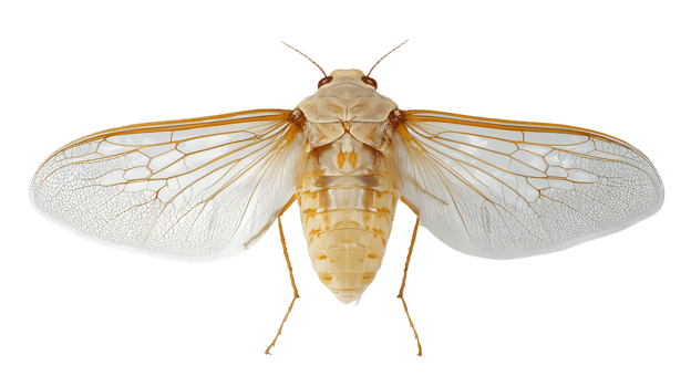 Insect with Transparent Wings on a Black Background Detailed CloseUp of a Winged Creature Na png