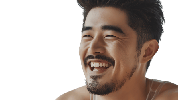 Joyful Expression A Man Laughing with Warmth and Happiness png