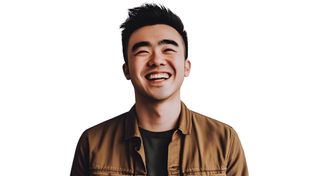 Joyful Expression A Man Laughing with Happiness and Warmth png