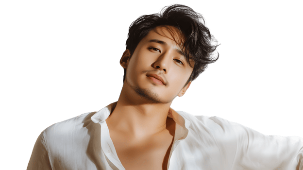 Stylish Man in White Shirt Modern Fashion and Grooming Inspiration for Advertising Marketing png