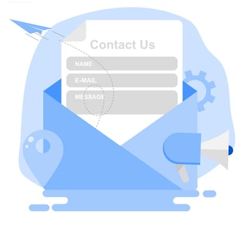 Contact us form vector