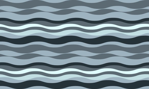 Serene grayscale wavy pattern. Abstract flowing lines create a calming, minimalist design perfect for website backgrounds, textile prints, or any project needing a subtle yet sophisticated aesthetic. vector