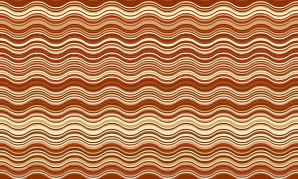 Abstract wavy stripes pattern in warm earthy tones. Perfect for textile design, website backgrounds, or any project needing a visually appealing, organic texture. vector
