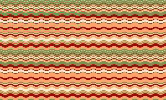 Vibrant wavy stripes pattern in autumnal hues. Perfect for textile design, website backgrounds, or festive projects. Creates a sense of warmth and rhythm. vector