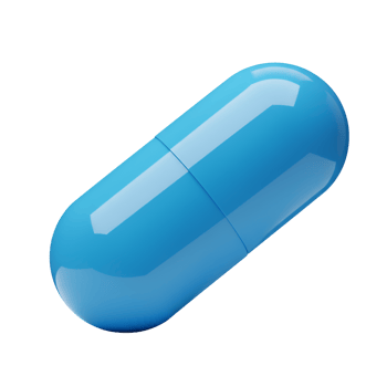 Single Blue Capsule Pill Isolated on Transparent Background png