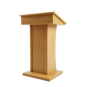 Modern Wooden Lectern Podium for Presentations and Speeches png