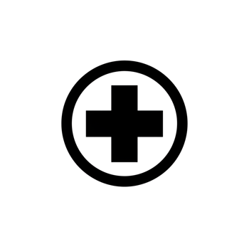Medical Cross Symbol in Circle Healthcare Icon Graphic png