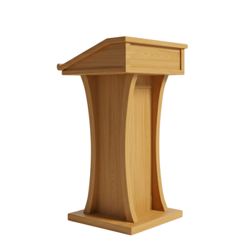 Elegant Wooden Lectern for Presentations and Speeches png