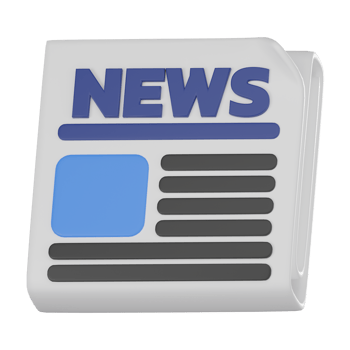 3D Render, Newspaper Modern Media Print, Illustration Icon png