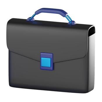3D Render, Briefcase Professional Business Tool, Illustration Icon png