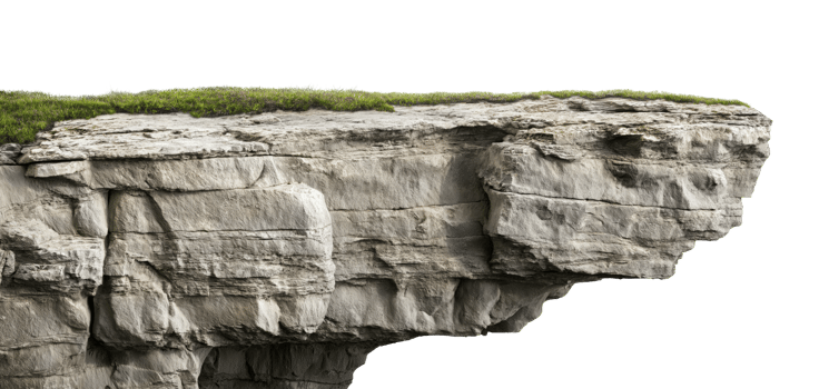 Cliff isolated on a transparent background png